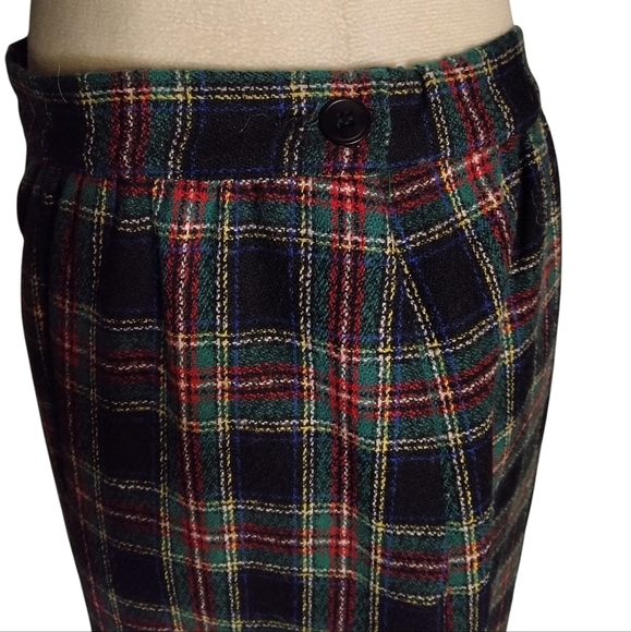 Pendleton Authentic Black Stewart Tartan Plaid Blazer Skirt Wool Suit Set Size 8 - Picture 9 of 14